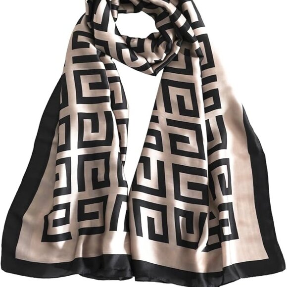 Woman's Silk Feeling Long Scarf - Picture 3 of 7